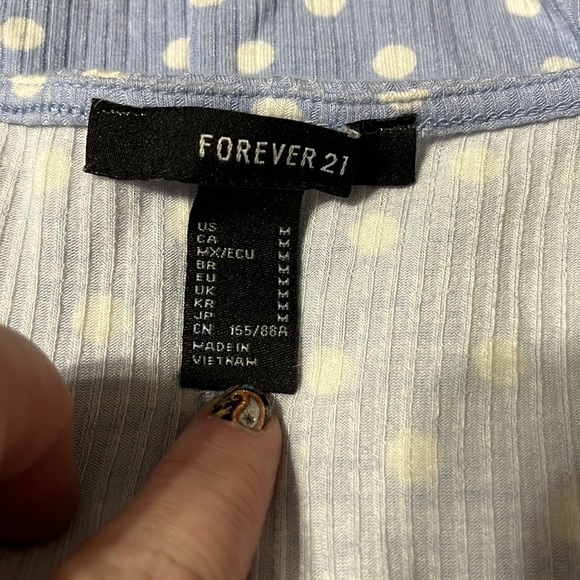 Baby blue w/white dots body suit - Picture 3 of 3